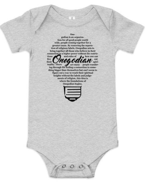 The Onegodian Idea – Baby Short Sleeve One Piece – Black Lightbulb