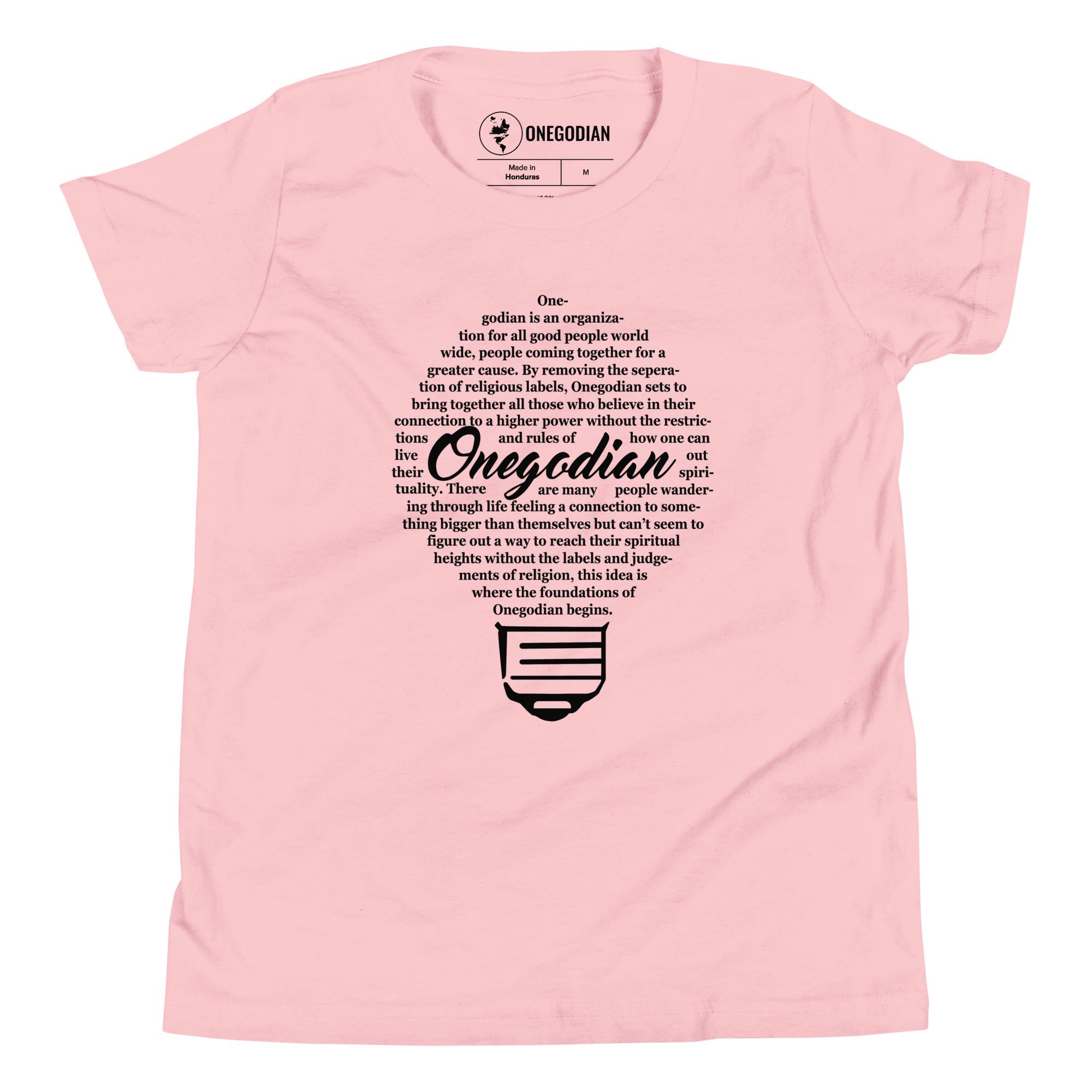 The Onegodian Idea - Youth Short Sleeve T-Shirt - Black Lightbulb - Image 7